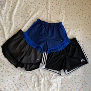 Women's Nike Tempo & Adidas Shorts (Small) Set of 3